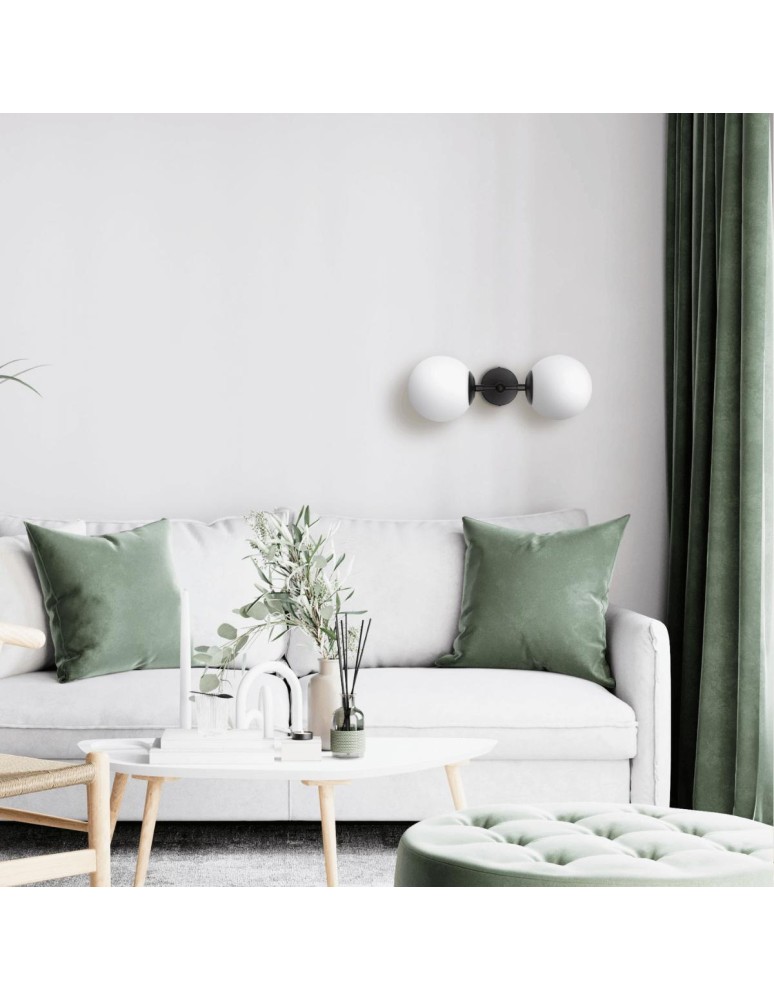 Kinkiety - Light Prestige Dorado kinkiet 2 czarny 2xE14 czarny/ biały - product kolory-swiatla.pl 3