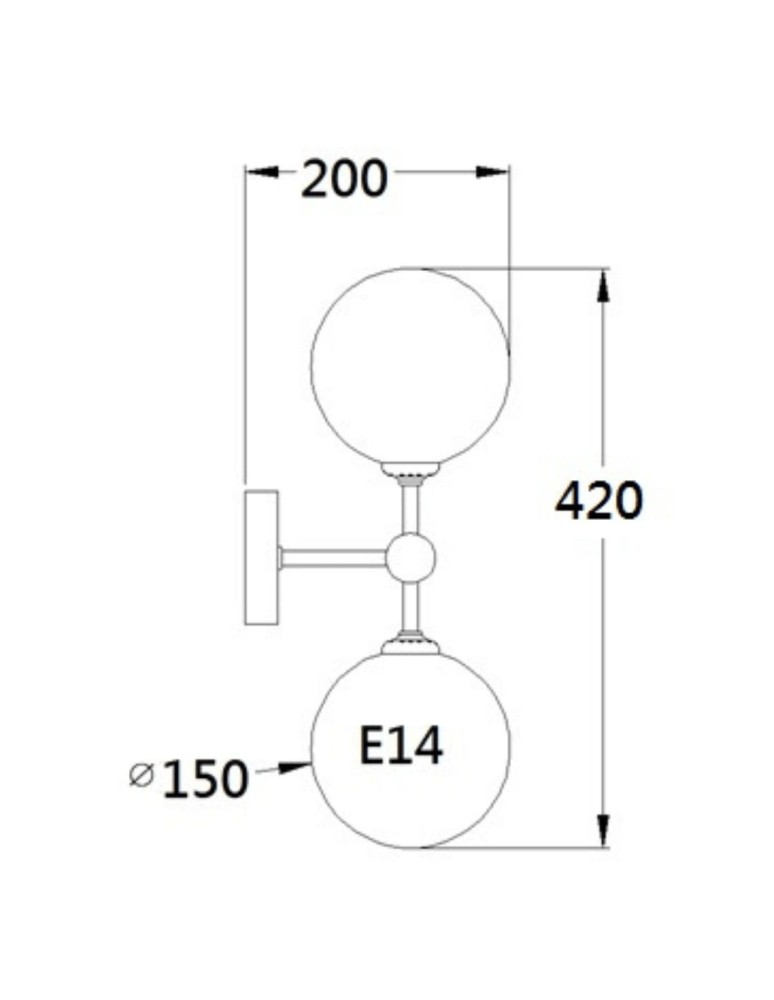 Kinkiety - Light Prestige Dorado kinkiet 2 czarny 2xE14 czarny/ biały - product kolory-swiatla.pl 6