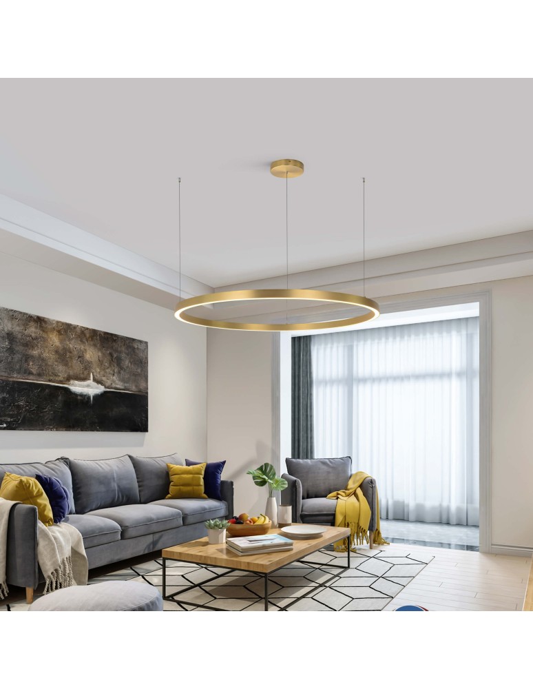 Light Prestige Midway lampa wisząca duża złota LP-033/1P L GD 1xLED Złoty