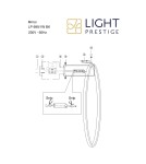 Light Prestige Mirror kinkiet duży czarny LP-999/1W L BK 1xLED IP44 czarny Light Prestige Mirror kinkiet duży czarny LP-999/1W L BK 1xLED IP44 czarny