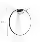 Light Prestige Mirror kinkiet duży czarny LP-999/1W L BK 1xLED IP44 czarny Light Prestige Mirror kinkiet duży czarny LP-999/1W L BK 1xLED IP44 czarny