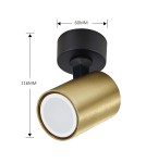 Light Prestige Snow 1 spot złoty LP-731/1W GD 1xGU10 czarny/złoty Light Prestige Snow 1 spot złoty LP-731/1W GD 1xGU10 czarny/złoty