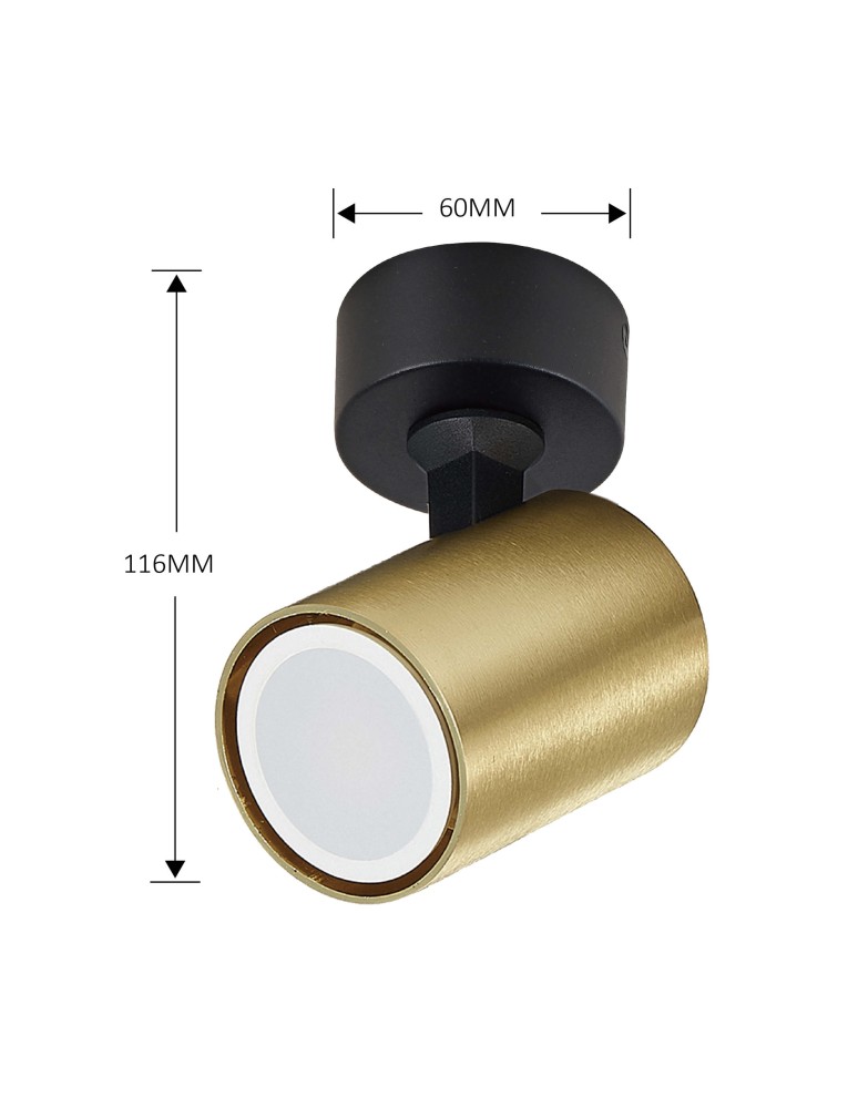 Light Prestige Snow 1 spot złoty LP-731/1W GD 1xGU10 czarny/złoty Light Prestige Snow 1 spot złoty LP-731/1W GD 1xGU10 czarny/złoty