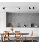 Gotowe zestawy szynoprzewodów - Light Prestige Snow SET 1F czarny GU10 czarny LP-737 BK SET - product 10