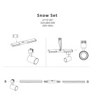 Gotowe zestawy szynoprzewodów - Light Prestige Snow SET 1F czarny GU10 czarny LP-737 BK SET - product 14