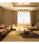 Gotowe zestawy szynoprzewodów - Light Prestige Snow SET 1F czarny GU10 czarny LP-737 BK SET - product 16