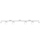 Gotowe zestawy szynoprzewodów - Light Prestige Snow System 3F GU10 4x50W czarny LP-737 BK SET 3F - produkt 11