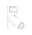 Lampy do szynoprzewodów 1 fazowych - Light Prestige Ice reflektor do szynoprzewodów 1F czarny GU10 czarny LP-732/1R 3W BK - produkt 6