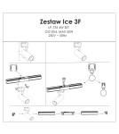 Lampy do szynoprzewodów 1 fazowych - Light Prestige Ice reflektor do szynoprzewodów 1F czarny GU10 czarny LP-732/1R 3W BK - produkt 7