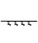Gotowe zestawy szynoprzewodów - Light Prestige Ice System 3F GU10 4x50W czarny LP-732 4W BK SET - produkt 3