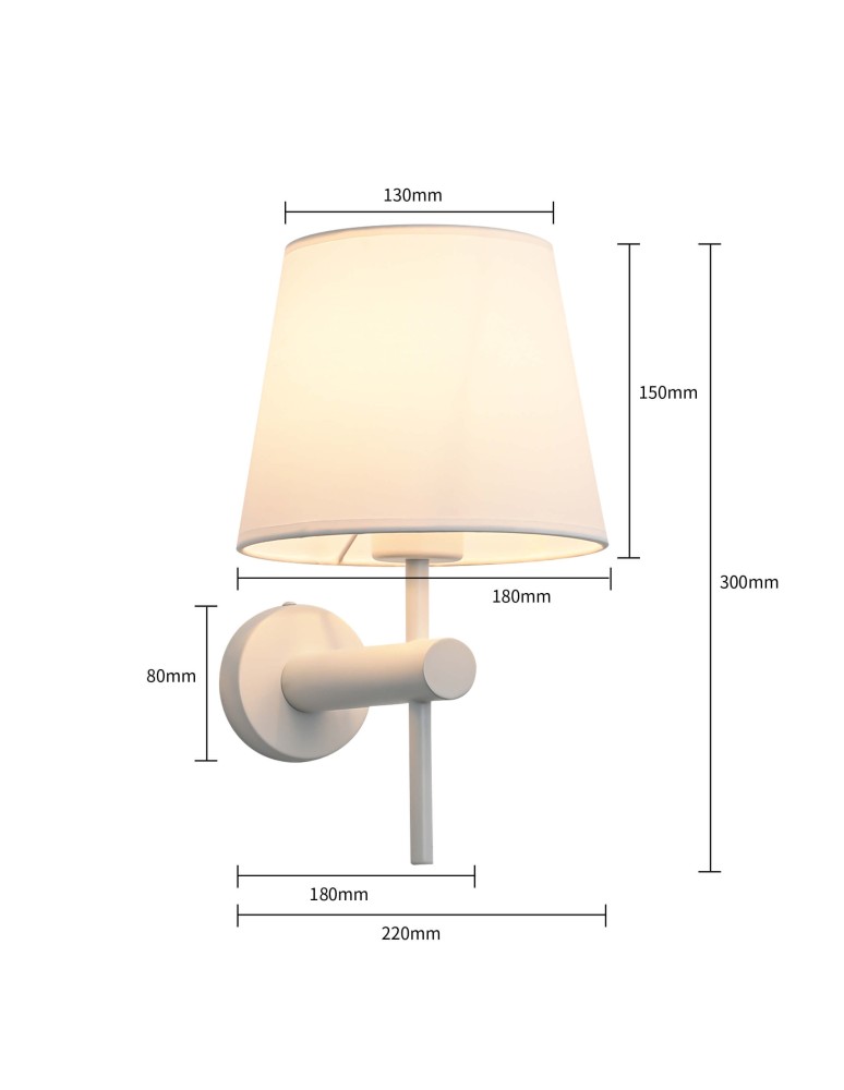 Light Prestige Tivoli kinkiet biały E27 biały LP-1133/1W WH