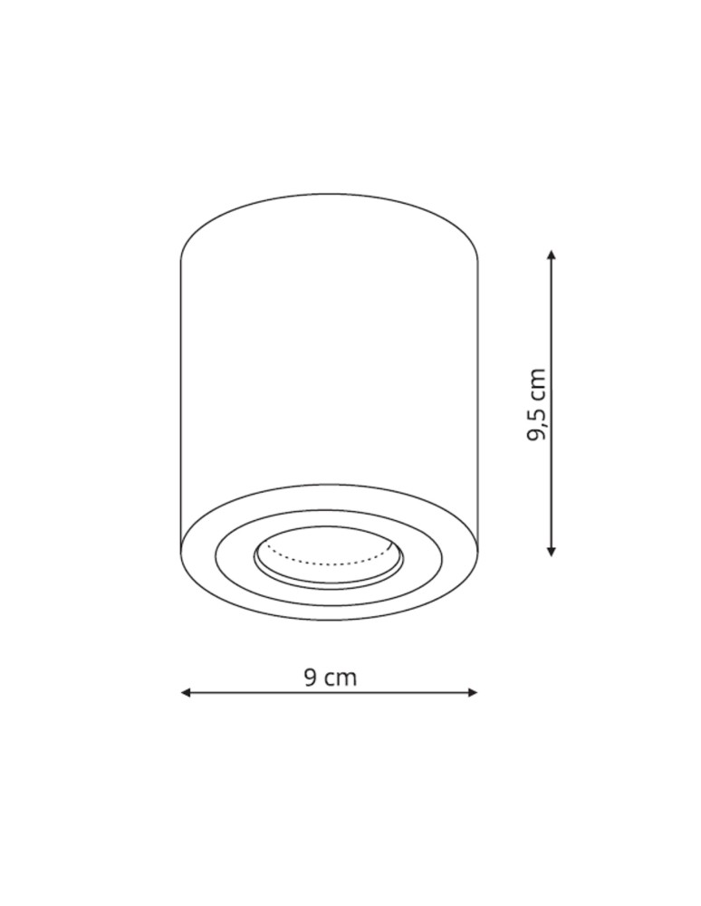 Light Prestige Faro XL oprawa natynkowa czarna IP65 GU10 czarny LP-6510/1SM XL BK