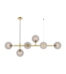 Lampy wiszące - Light Prestige Alisa lampa wisząca transparentne kulki LP-005/6P TR 6xE14 złoty / transparentny - produkt 5