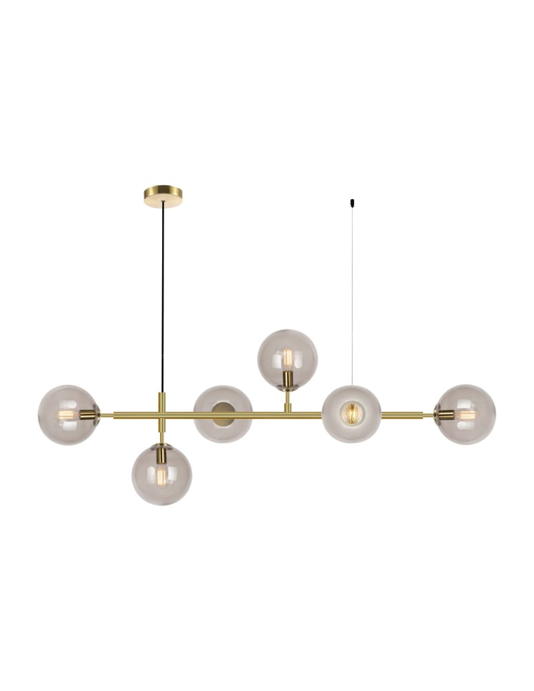 Light Prestige Alisa lampa wisząca transparentne kulki LP-005/6P TR 6xE14 złoty / transparentny