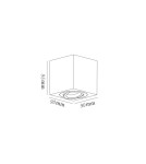 Oprawy sufitowe na wymienne źródło światła - Light Prestige Lyon 1 oprawa natynkowa biala GU10 biały LP-5881/1SM WH - produkt 5