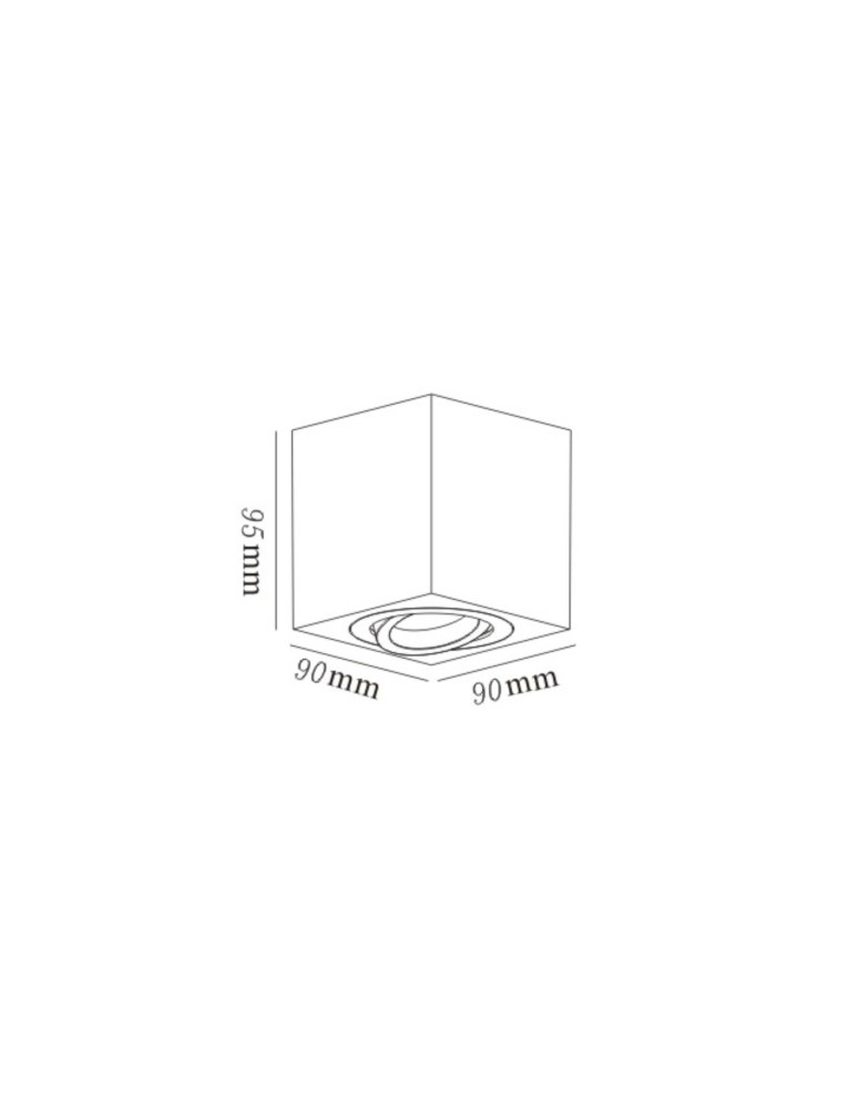 Light Prestige Lyon 1 oprawa natynkowa biala GU10 biały LP-5881/1SM WH
