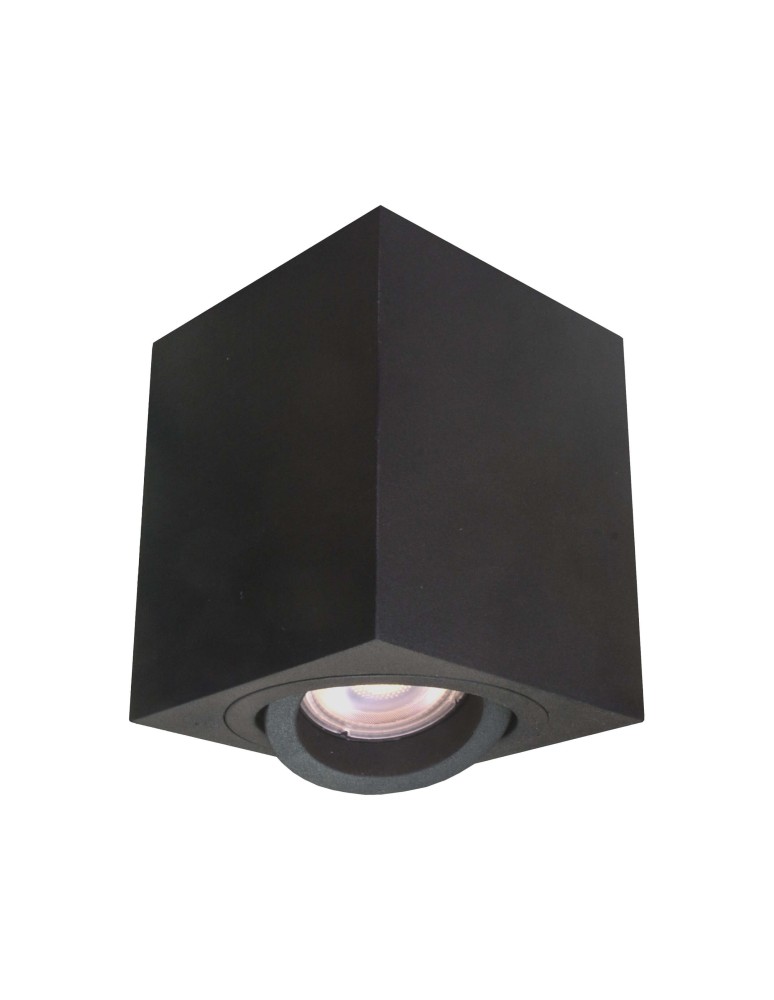Light Prestige Lyon 1 oprawa natynkowa czarna GU10 czarny LP-5881/1SM BK Light Prestige Lyon 1 oprawa natynkowa czarna GU10 czarny LP-5881/1SM BK