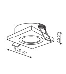 Lampy podtynkowe - oczka - Light Prestige Metis 1 podtynkowa biała GU10 biały LP-2780/1RS WH - produkt 6