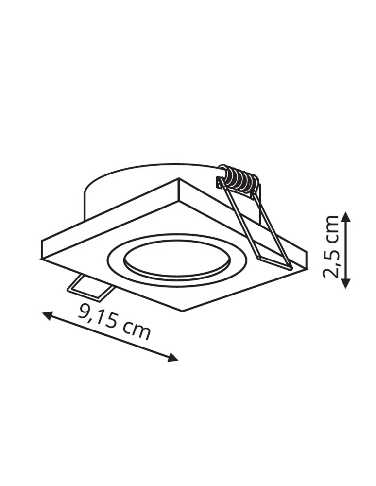 Lampy podtynkowe - oczka - Light Prestige Metis 1 podtynkowa czarna GU10 czarny LP-2780/1RS BK - produkt kolory-swiatla.pl 6
