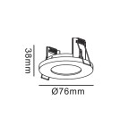 Lampy podtynkowe hermetyczne - Light Prestige Lagos oczko podtynkowe okrągłe białe IP65 GU10 biały LP-440/1RS WH - product 6