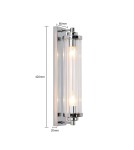 Kinkiety glamour - Light Prestige Lorenzo Kinkiet E14 2x40W transparentny/srebrny LP-2960/1W CH - produkt 4