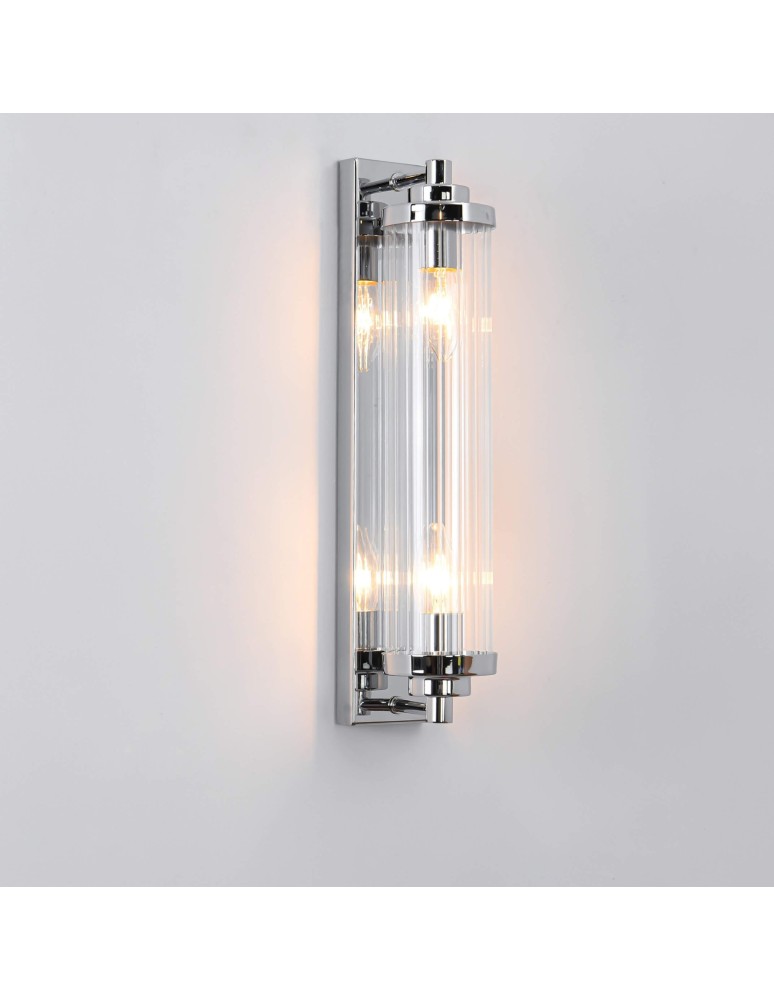 Light Prestige Lorenzo Kinkiet E14 2x40W transparentny/srebrny LP-2960/1W CH
