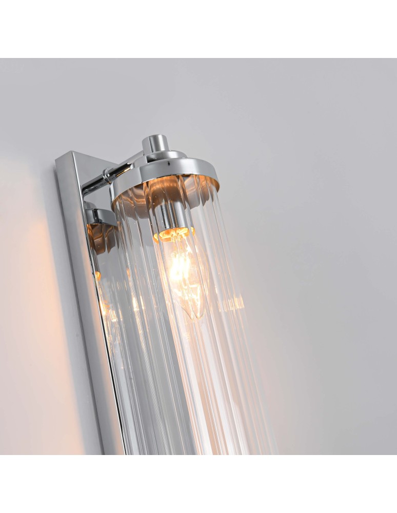 Light Prestige Lorenzo Kinkiet E14 2x40W transparentny/srebrny LP-2960/1W CH