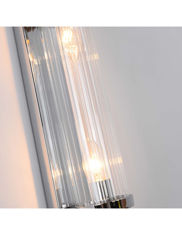 Light Prestige Lorenzo Kinkiet E14 2x40W transparentny/srebrny LP-2960/1W CH
