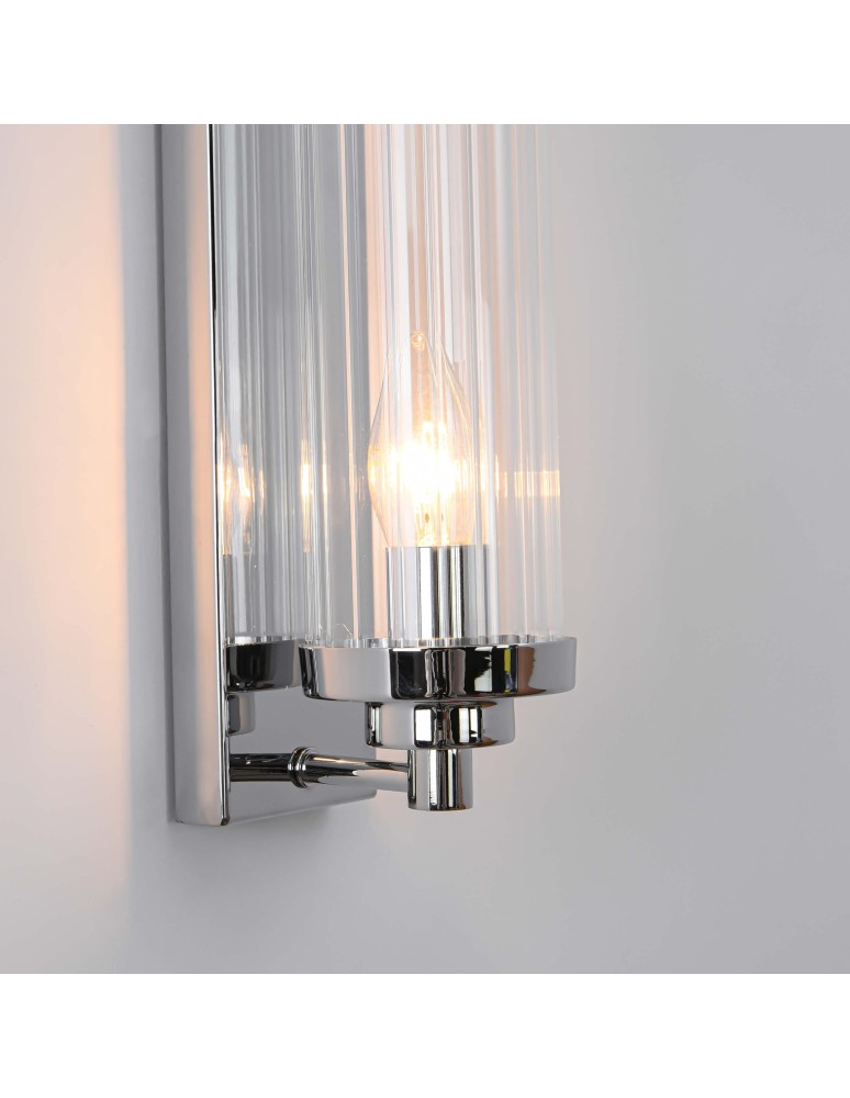 Light Prestige Lorenzo Kinkiet E14 2x40W transparentny/srebrny LP-2960/1W CH