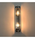 Kinkiety glamour - Light Prestige Lorenzo Kinkiet E14 2x40W transparentny/srebrny LP-2960/1W CH - produkt 13