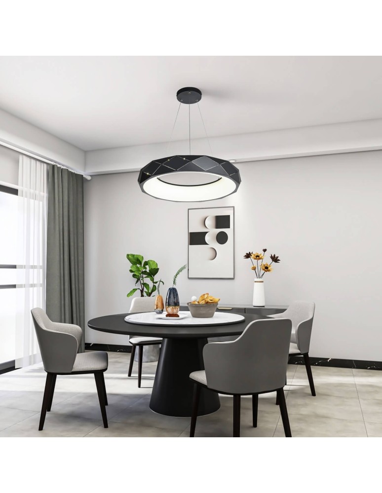 Light Prestige Reus LED wisząca czarna LED czarny LP-8069/1P LED BK