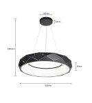 Lampy wiszące LED - Light Prestige Reus LED wisząca czarna LED czarny LP-8069/1P LED BK - produkt 5