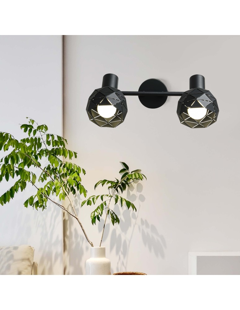 Light Prestige Reus 2 spot czarny E14 czarny LP-8069/2WS BK
