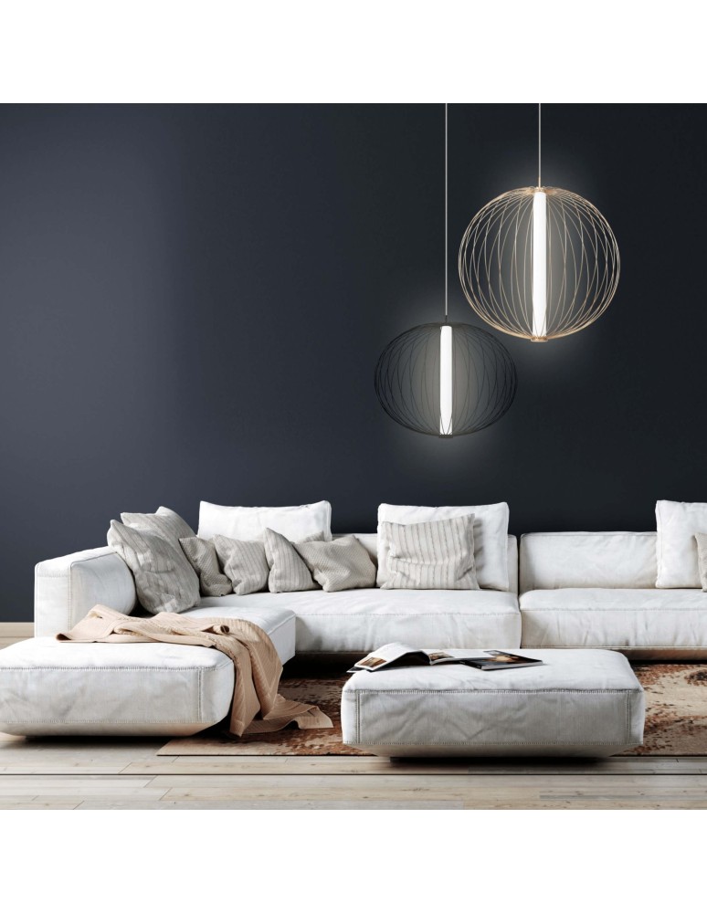 Light Prestige Treviso lampa wisząca duża złota 3000K LP-798/1P L3 GD 1xLED złoty Light Prestige Treviso lampa wisząca duża złota 3000K LP-798/1P L3 GD 1xLED złoty