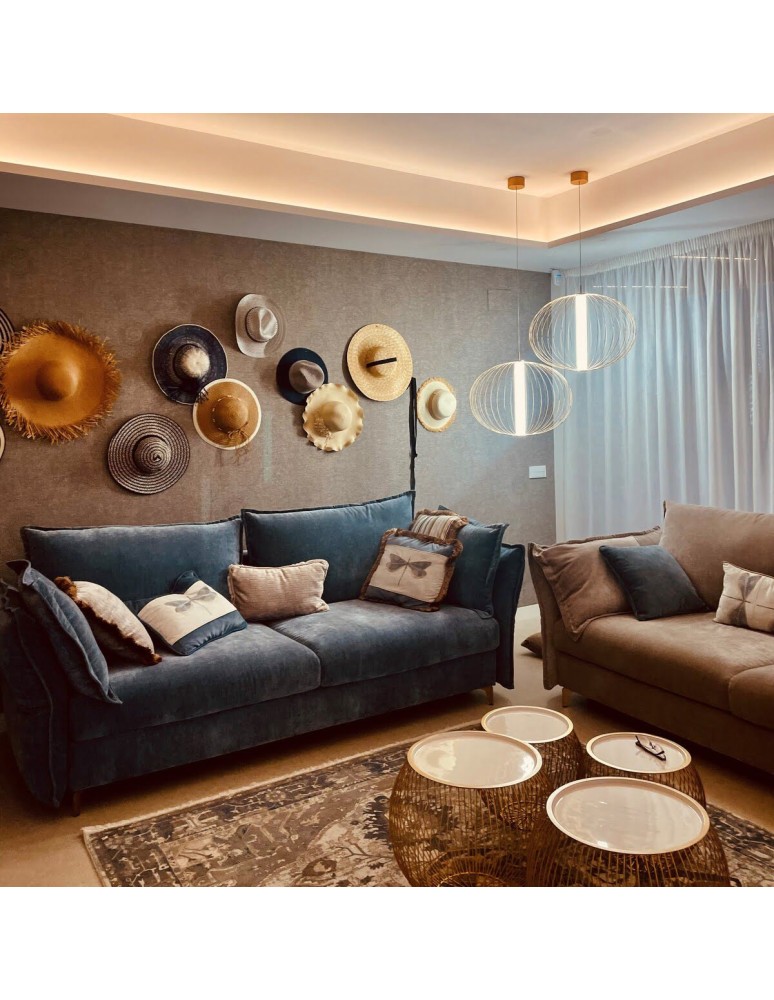 Light Prestige Treviso lampa wisząca duża złota 3000K LP-798/1P L3 GD 1xLED złoty Light Prestige Treviso lampa wisząca duża złota 3000K LP-798/1P L3 GD 1xLED złoty