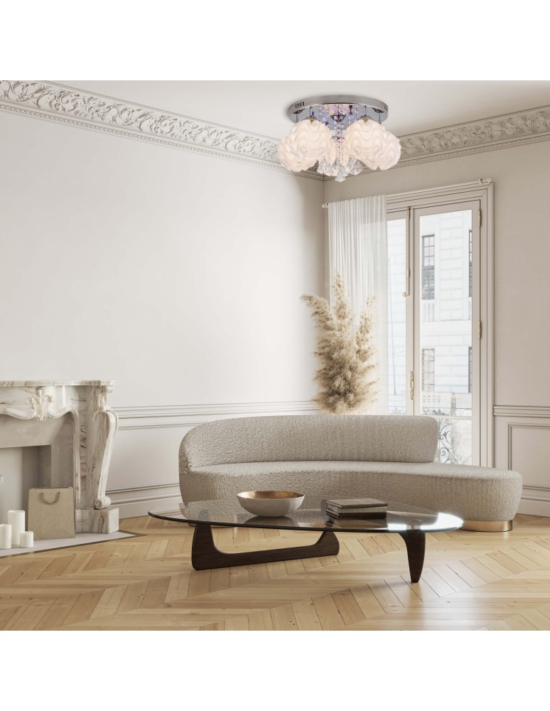 Light Prestige Sada 5 plafon E14 biały, srebrny LP-119/5C