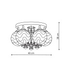 Lampy sufitowe - Light Prestige Sada 5 plafon E14 biały, srebrny LP-119/5C - produkt 6