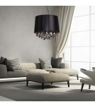 Lampy wiszące z abażurem - Light Prestige VIGO wisząca czarna E27 czarny, złoty LP-0412/1P BK - product 5
