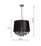 Lampy wiszące z abażurem - Light Prestige VIGO wisząca czarna E27 czarny, złoty LP-0412/1P BK - product 6