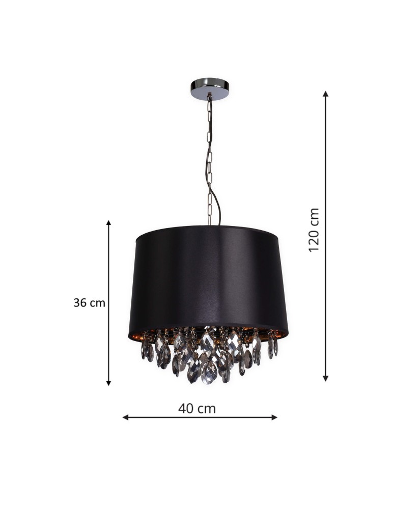 Light Prestige VIGO wisząca czarna E27 czarny, złoty LP-0412/1P BK