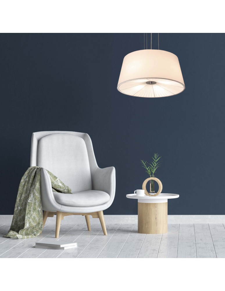 Lampy wiszące z abażurem - Light Prestige Bali wisząca biała E27 biały LP-1322/1P WH - produkt kolory-swiatla.pl 5