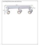 Lampy sufitowe reflektory - Lucide RILOU Spot LED 3x4,5W 26994/15/31 - produkt 5