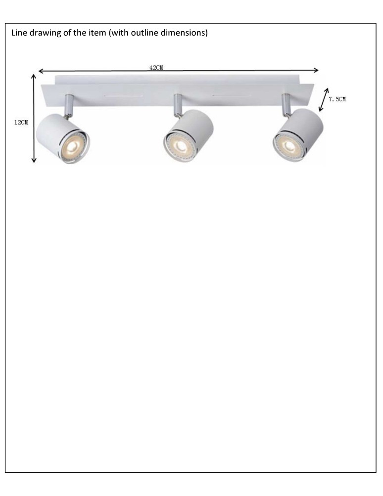 Lucide RILOU Spot LED 3x4,5W 26994/15/31