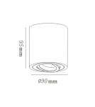 Oprawy sufitowe na wymienne źródło światła - Light Prestige Tulon oprawa natynkowa biała GU10 LP-5441/1SM WH - produkt 6