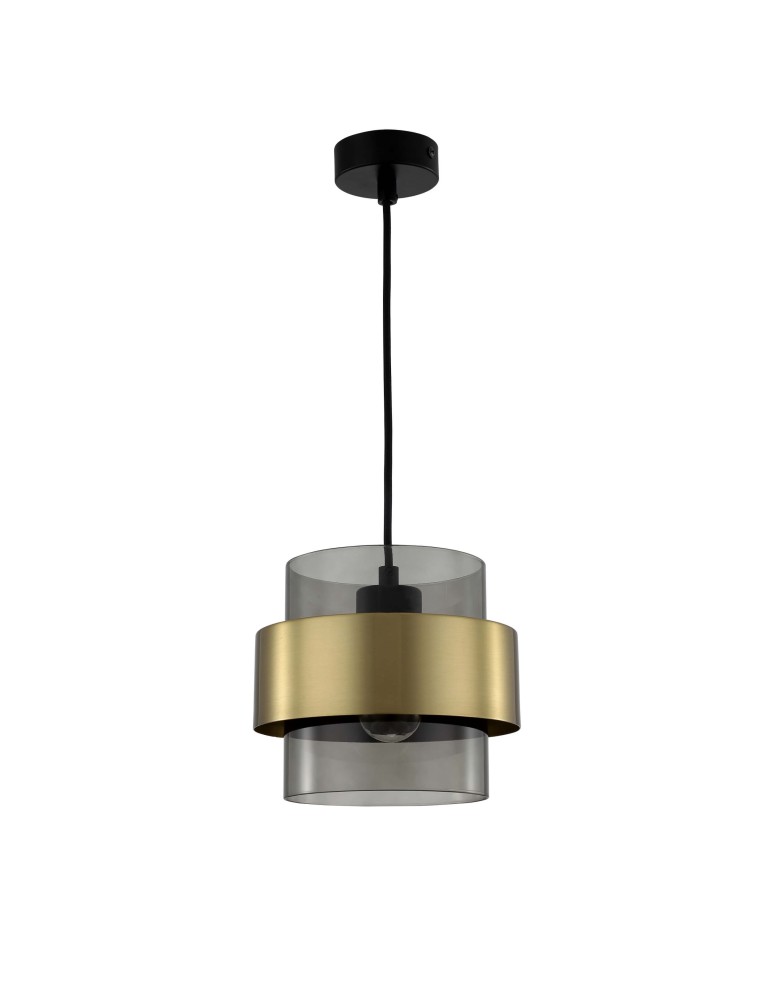 Light Prestige Miele Lampa wisząca E27 1x40W dymny/złoty LP-866/1P SM/GD