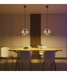 Lampy wiszące - Light Prestige Miele Lampa wisząca E27 1x40W dymny/złoty LP-866/1P SM/GD - produkt 4