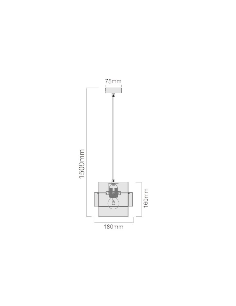Light Prestige Miele Lampa wisząca E27 1x40W dymny/złoty LP-866/1P SM/GD