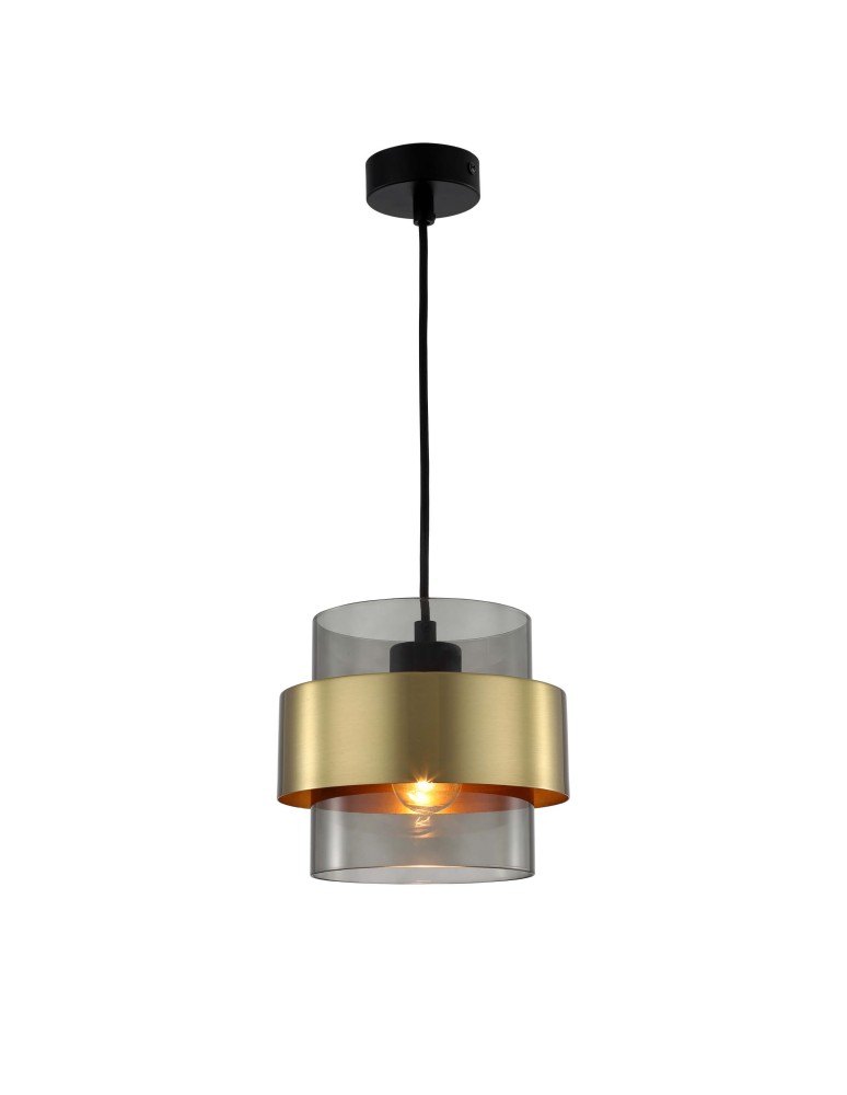 Light Prestige Miele Lampa wisząca E27 1x40W dymny/złoty LP-866/1P SM/GD