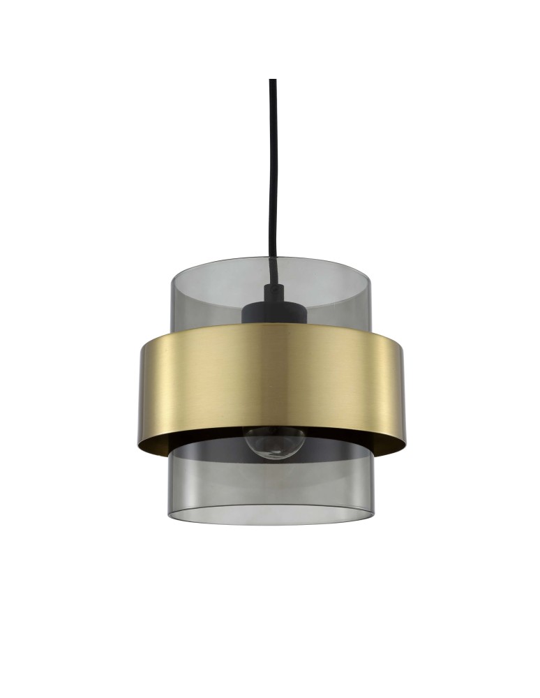 Light Prestige Miele Lampa wisząca E27 1x40W dymny/złoty LP-866/1P SM/GD
