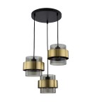 Lampy wiszące - Light Prestige Miele Lampa wisząca E27 3x40W dymny/złoty LP-866/3P SM/GD - produkt 3
